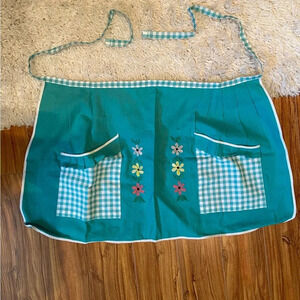 Handmade turquoise apron